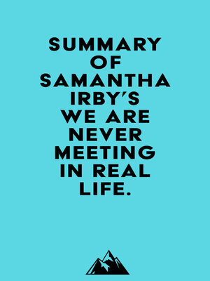 cover image of Summary of Samantha Irby's We Are Never Meeting in Real Life.